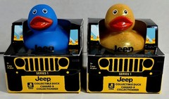 Jeep Branded 2″ Ducks in Paper Jeep 4×4 Box Set Of 8 W/ Some UV Reflective *READ