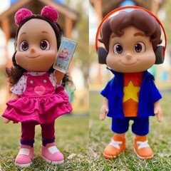 Maria Clara and JP Talking Dolls – 14 Phrases in PORTUGUESE – Youtuber Toy Kit