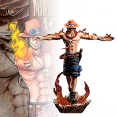 11″ One Piece Portgas D Ace Handmade PVC Cartoon Anime Action Figure Statue New