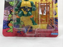 TMNT Michaelangelo Soft Head 1988 Playmates MOC 10 Back Unpunched Fan Club Flyer