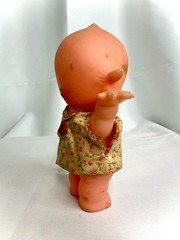 VINTAGE KEWPIE WITH DRESS COIN BANK DOLL SOFT VINYL TOY JAPAN SOFUBI
