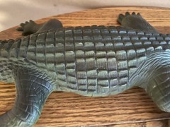 1 Large Realistic Lifelike Foam Alligator 44″ And 1 Soft Rubber Alligator 26″