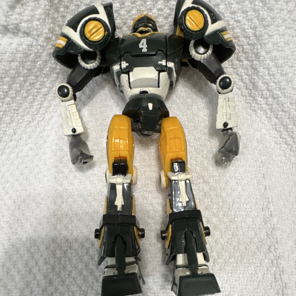 Robot Character Action Figure Toy, Plastic Material, Black Yellow White Gray