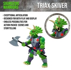 Boss Fight Studio Saurozoic Warriors TRIAX SKIVER Dinosaur Indie Action Figure