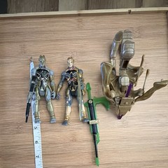 Action Figure Collection Set 2 Pack Weapons Vehicle Gold Gray Black Purple 6in