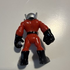 Helmeted Action Figure Plastic Red Black Silver Silver Helmet Red Black Figure