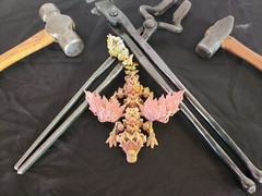3D Printed Crystal Articulated Dragon | Home Office Desktop Fidget Toys Crystal