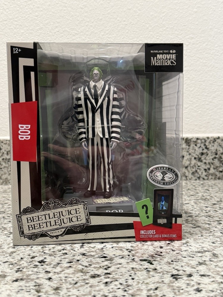 McFarlane Movie Maniacs Beetlejuice Bob Platinum Edition Figure Limited 6700