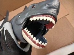 Vintage 15″ Long Great White Shark Snapping Head Moving Toy Parts & Repair Only