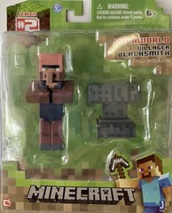 Minecraft Villager Blacksmith Figure 3″ Mojang Jazwares Overworld Series 2 Toy