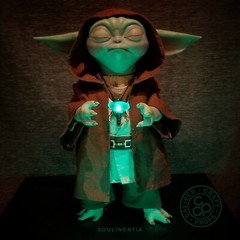 Baby Yoda Grogu Eyelids – Sideshow realistic version hand painted silicone lids