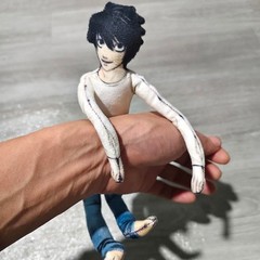 Death Note L·lawliet Figure Doll Abstraction Twistable Plush Iron Wire Flexible