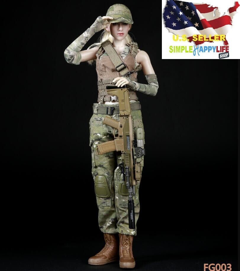 1/6 Female Tactical Military Combat Uniform for 12″ figure worldbox Phicen ❶USA❶