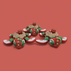 Apple Pie Turtle | 3D Printed Full Color Articulated Felxi Fidget Toy