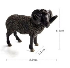 Black Male Sheep Animal Toy PVC Action Figure Doll Kids Model Toys Party Gifts