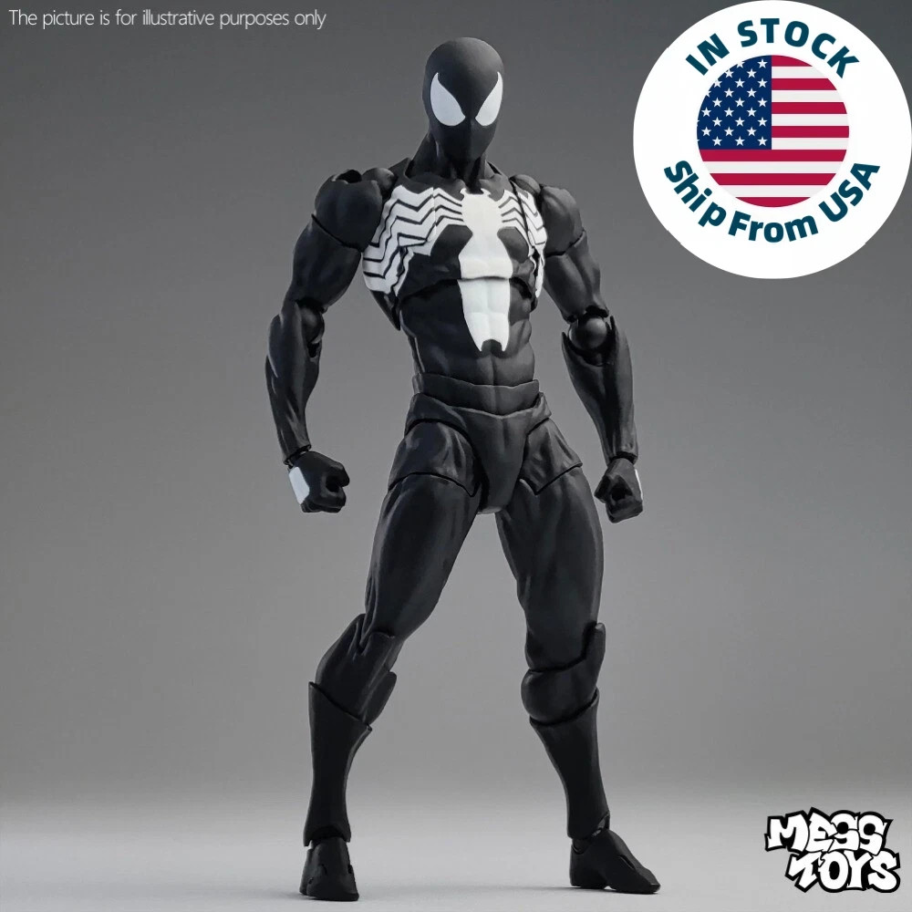 toys Messtoys Symbiote Spider-Man Black Suit Action Figure Collectible Toy Bo