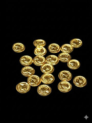 20 MINIATURE METAL GOLD COIN LOT 1:18 scale FIGURE DIORAMA ACCESSORY STAR WARS