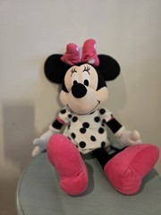 Disney Minnie Mouse 20″ Pink And White Polkadot Dress Bow Soft Stuffed Plush