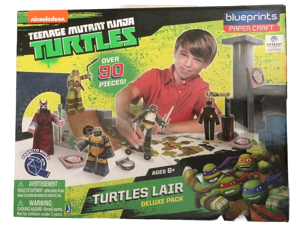 90 pcs Build NEW TMNT Teenage Mutant Ninja Turtles Lair Deluxe Pack Blueprints