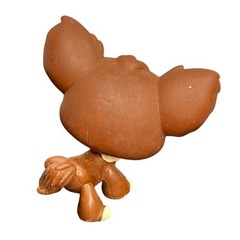 Littlest Pet Shop #219 Brown Chihuahua Dog Blue Eyes Hasbro LPS Figure Toy Cute