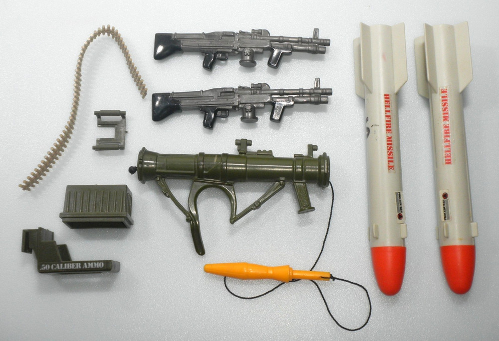 1985 Rambo Figure Accessories Lot Force of Freedom Skyfire Missile Weapons Guns