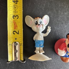2 X Nintendo Mario Bros 3 Raccoon Tail Spring Pop Up Jumping Toy Vintage 1989
