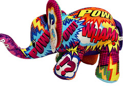 Large 16″ Cepia Pop Art Soft Plush Elephant Mammoth Cornelius or Mammoth Wham