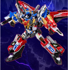 Metal Cardbot W HEAVY IRON + BLAION & BLUE COP W Grand Blue Leon Transform Robot