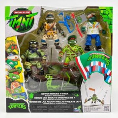 TMNT Sewer Heroes 4-Pack World of TMNT Action Figures military turtles exclusive