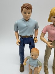 Fisher Price Loving Family Dollhouse Mom Dad Baby Figures Parents Child 1998 VTG