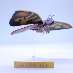 [USED] BANDAI S.H.MonsterArts Mothra Adults & Mothra Special Color Ver. Figure