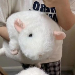 Big Rat Plushie 35/50cm Mouse Plushie Doll Cartoon Plush Flower Branch Rat Doll
