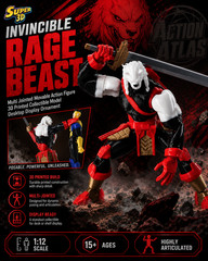 Super 3D Invincible Rage Beast Multi Jointed Movable Action Figure 3D Printed