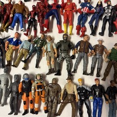 HUGE 4″ Action Figure Lot Of 68 No Duplicates Vtg 85′ Marvel DC Battlestar READ