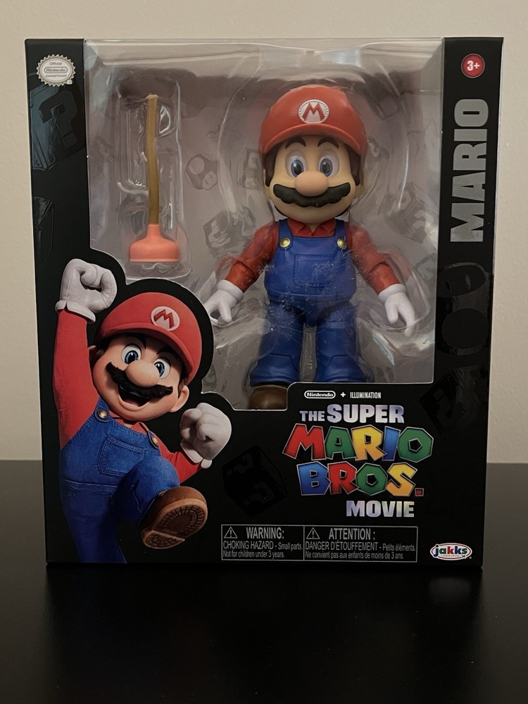 JAKKS Pacific Super Mario Movie Mario Fully Jointed Figure w/ Plunger
