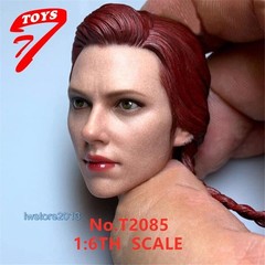 US 1/6 Black Widow Scarlett Johansson Head Sculpt For 12″ Female TBL Figure Body