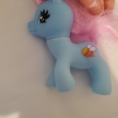 Little Pony Gi Go Blue Pink Unicorn Bee Tattoo Vintage Toy Figure Blue Pink