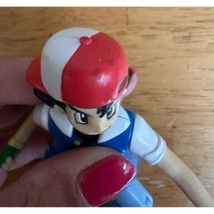 VTG Y2K 2000 Nintendo Pokemon Ash Ketchum Action Figure Blue Red 5 Inch Toy