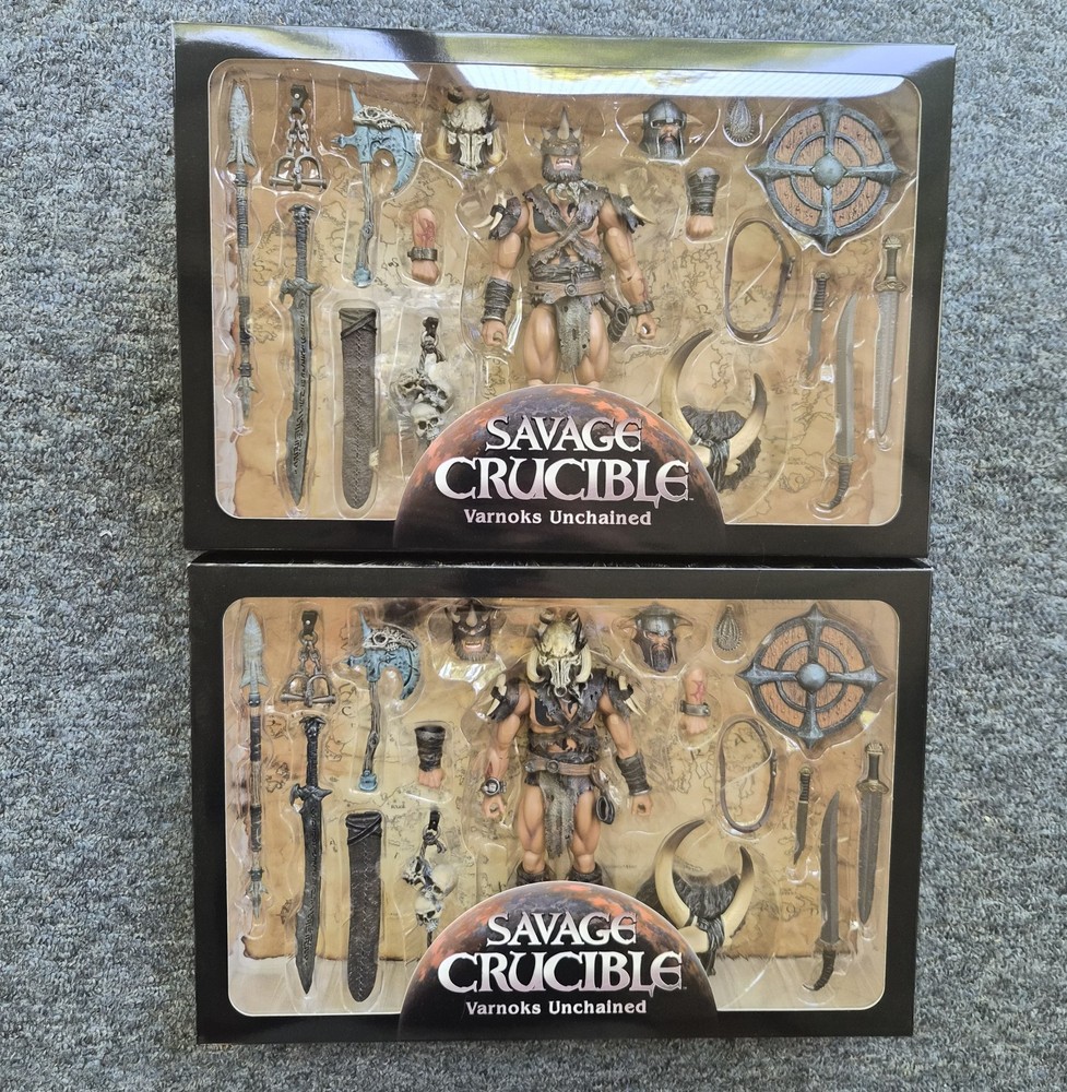 Savage Crucible Varnoks Unchained Exclusive BOTH variants Harvinger Figure