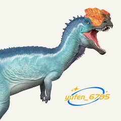 RECUR 1/48 Dilophosaurus Figure PVC Dinosaur Decor Animal Model Adult Gift Toys
