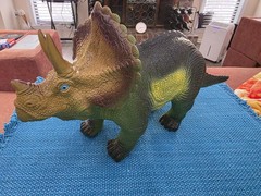 Triceratops Toy Major Trading 2005 Rubber Polyester Dinosaur 17″ Hong Kong HK