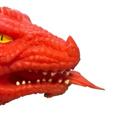 Schylling Red Fire Breathing Dragon Hand Puppet super stretchy latex free