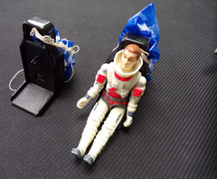 VINTAGE 1983 GI JOE SKYSTRIKER XP-14F JET & ACE FIGURE PARACHUTE COMPLETE HASBRO