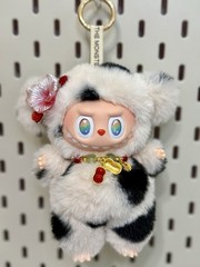 NEW Custom Made Monsters Cream Black Hearts PANDA BEAR Rainbow Plush Doll
