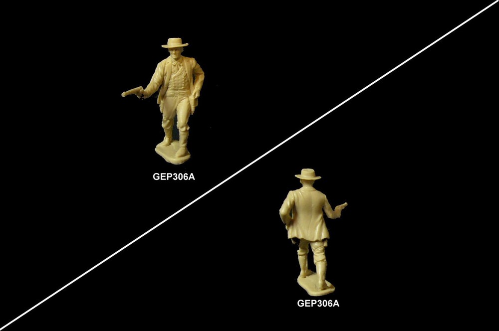 Wyatt Earp TV Western Character figures plastic toy soldiers MARX playsets 54mm