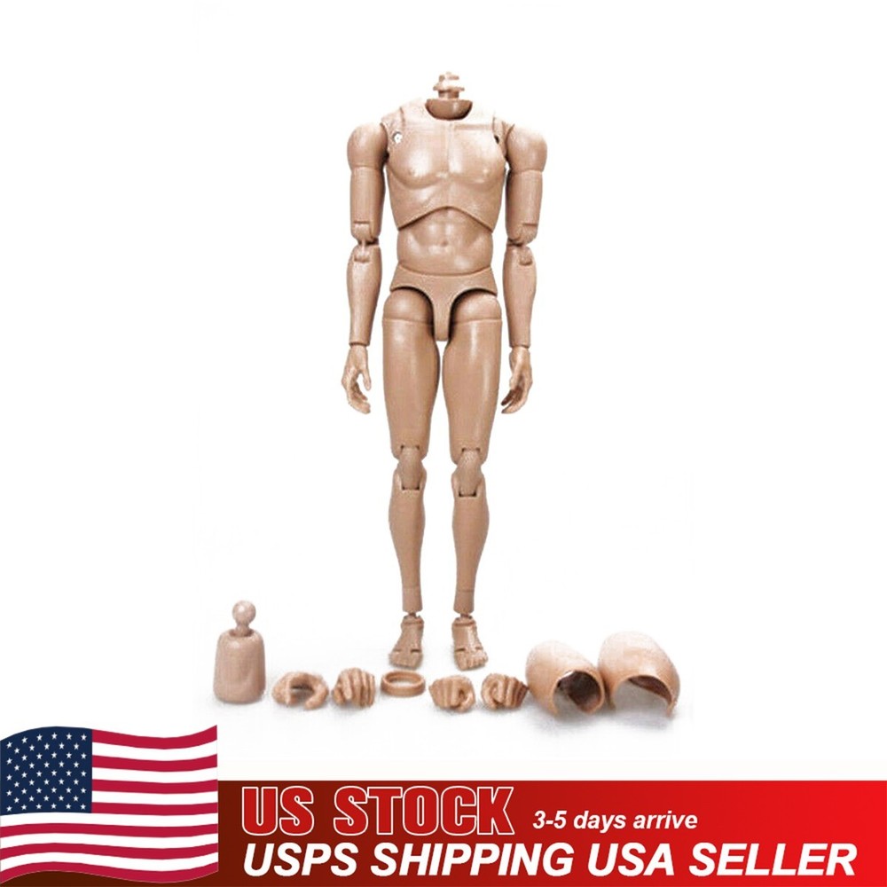 USA MX02-B 1/6 Male Soldier Super Flexible PVC Body Doll Fit 12in Action Figure
