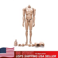 USA MX02-B 1/6 Male Soldier Super Flexible PVC Body Doll Fit 12in Action Figure