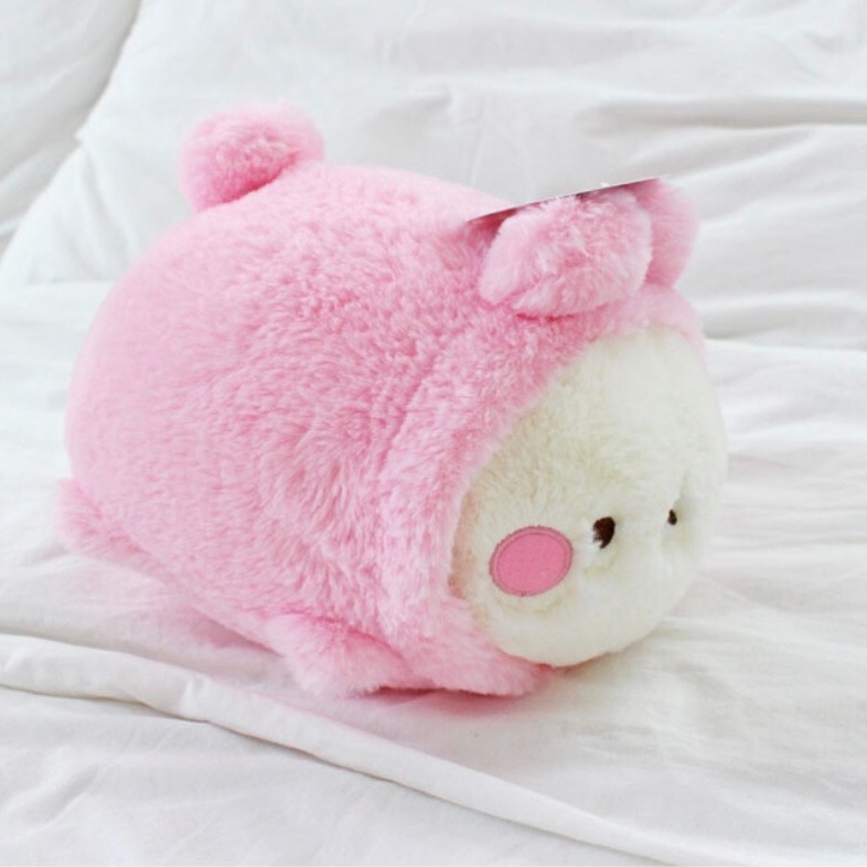 9.84″ Molang Lying Soft fluffy Plush Doll Renewal Korean Official 25cm Kawaii