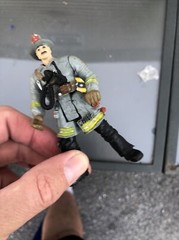 Fire Squad Fireman W/ Red Helmet Lot Loose 4″ Action Figure Chap Mei