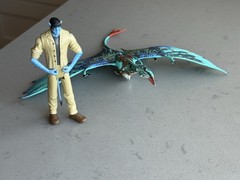 Avatar Lot 2009 Mattel Jake Sully Tan Figure + McFarlane Seze Banshee (No Rider)